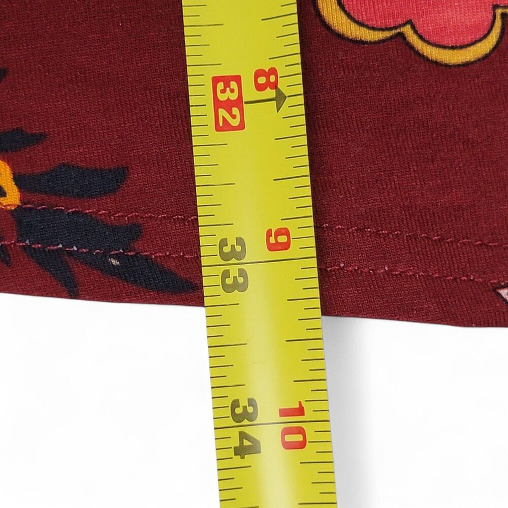Levaca Dress Women's Medium Red Floral Pockets Casual Jersey Stretch Flowy NWT - Picture 9 of 9